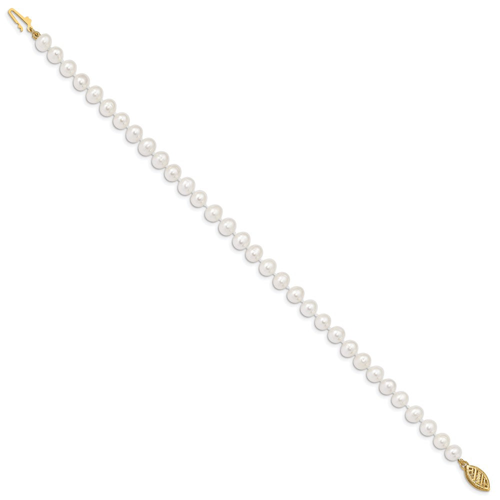 1/20 14K Gold Filled NearRound Freshwater Cultured Pearl Bracelet