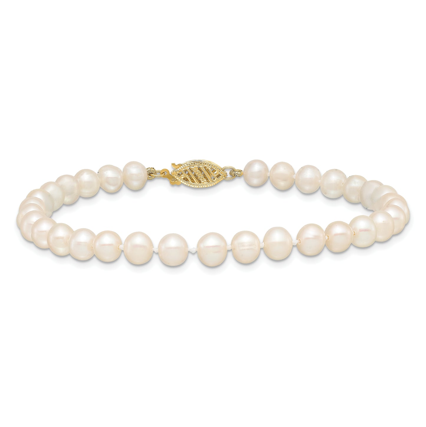 1/20 14K Gold Filled NearRound Freshwater Cultured Pearl Bracelet