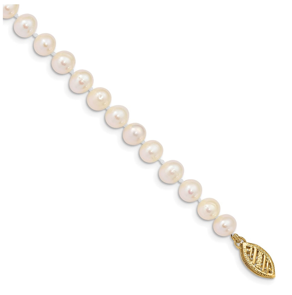 1/20 14K Gold Filled NearRound Freshwater Cultured Pearl Bracelet