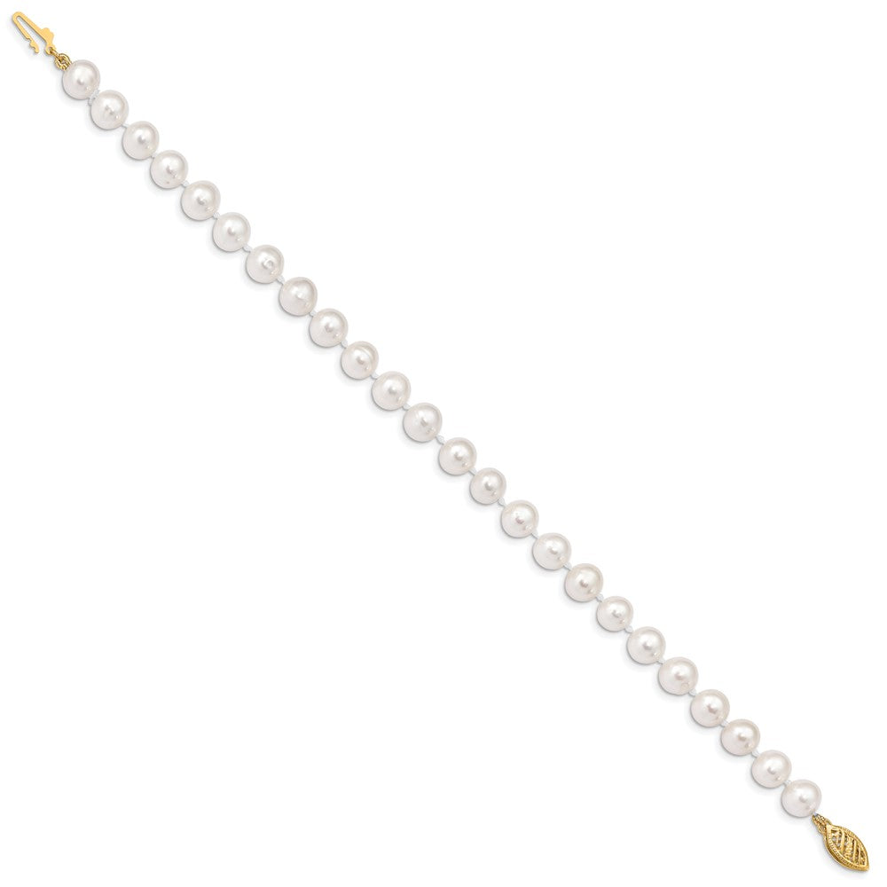 1/20 14K Gold Filled NearRound Freshwater Cultured Pearl Bracelet