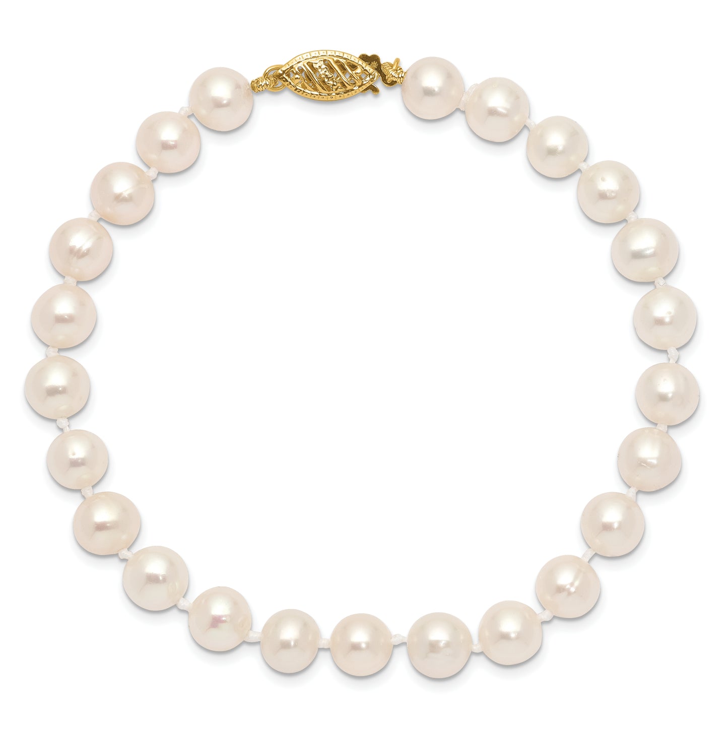 1/20 14K Gold Filled NearRound Freshwater Cultured Pearl Bracelet