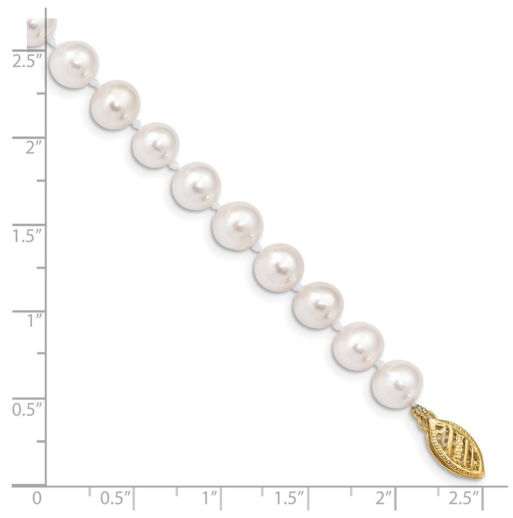 1/20 14K Gold Filled NearRound Freshwater Cultured Pearl Bracelet
