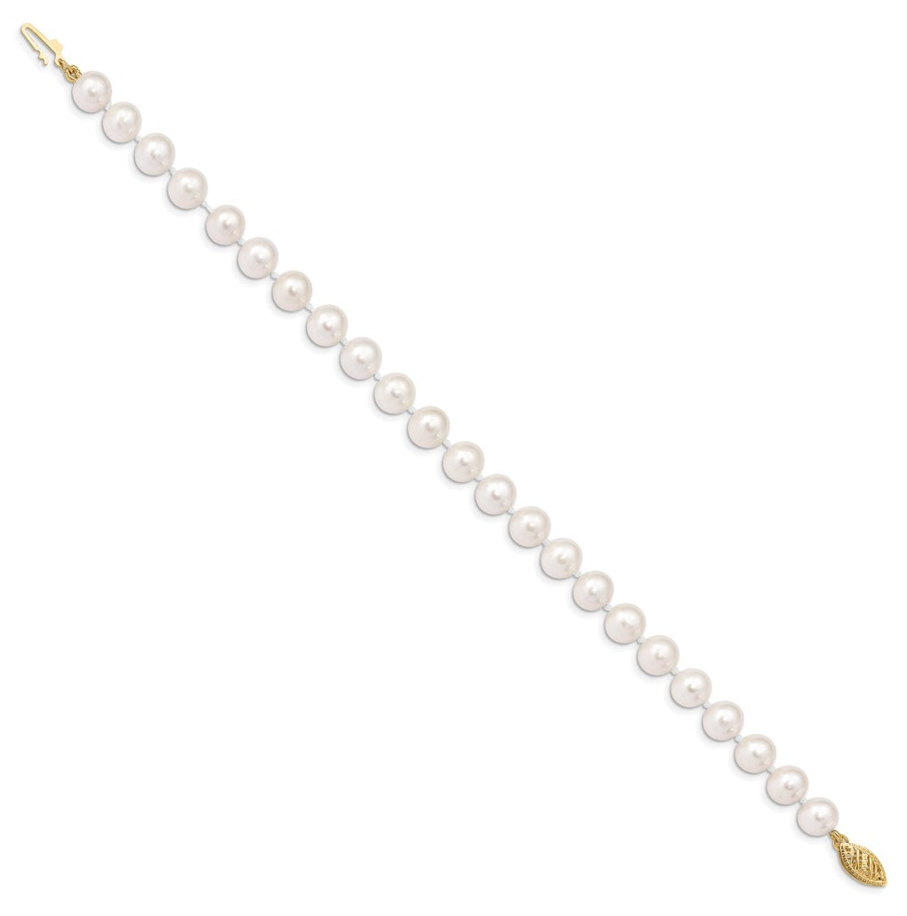 1/20 14K Gold Filled NearRound Freshwater Cultured Pearl Bracelet