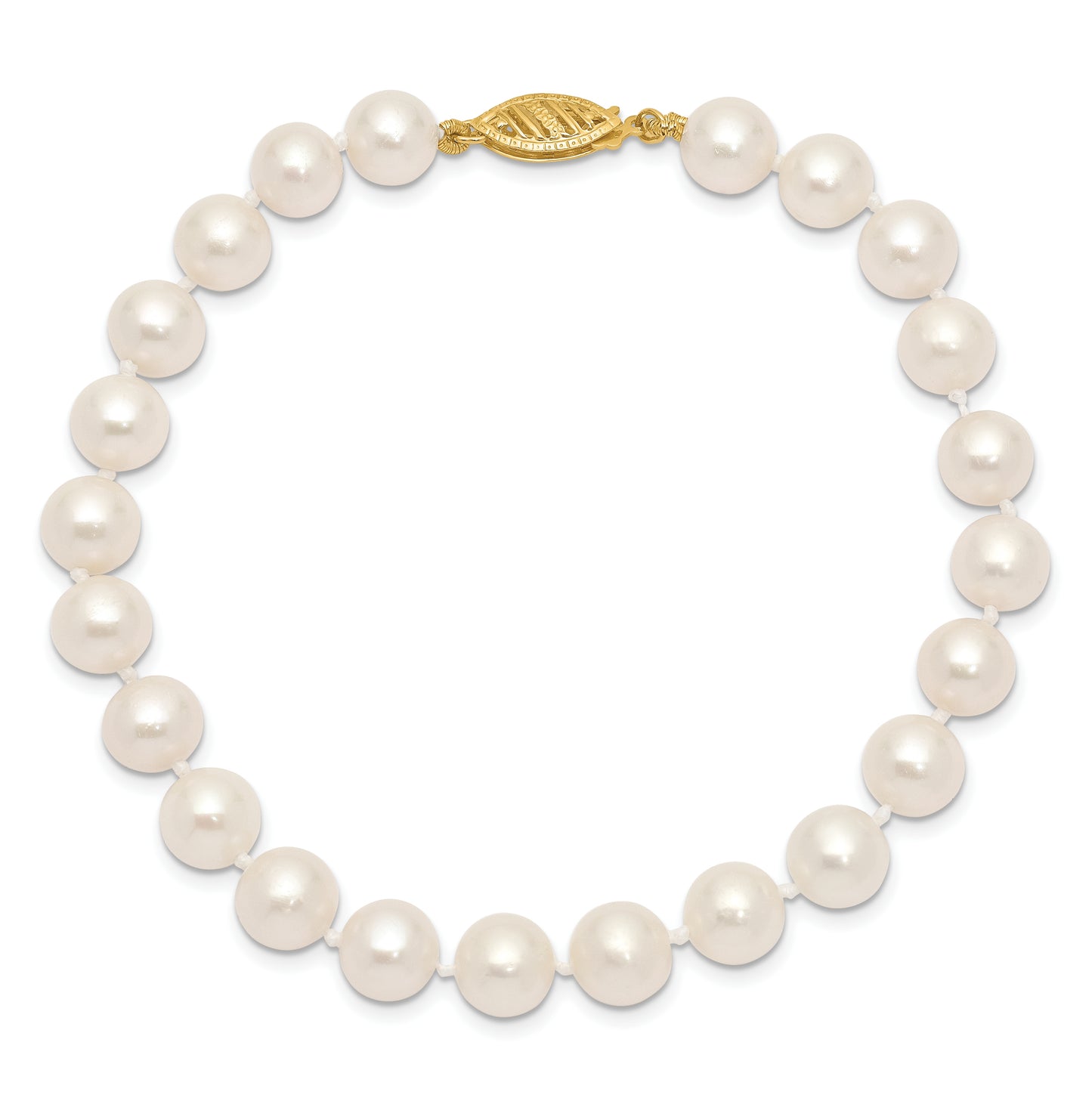 1/20 14K Gold Filled NearRound Freshwater Cultured Pearl Bracelet