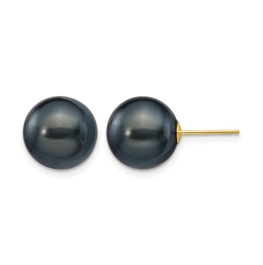 1/20 14K Gold Filled Round FWC Pearl Stud Post Earrings