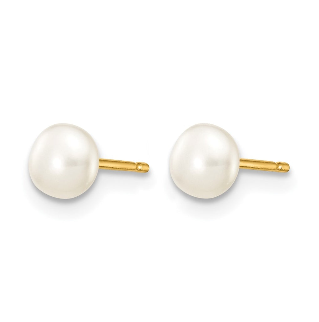 1/20 14K Gold Filled FWC Pearl Stud Post Earrings