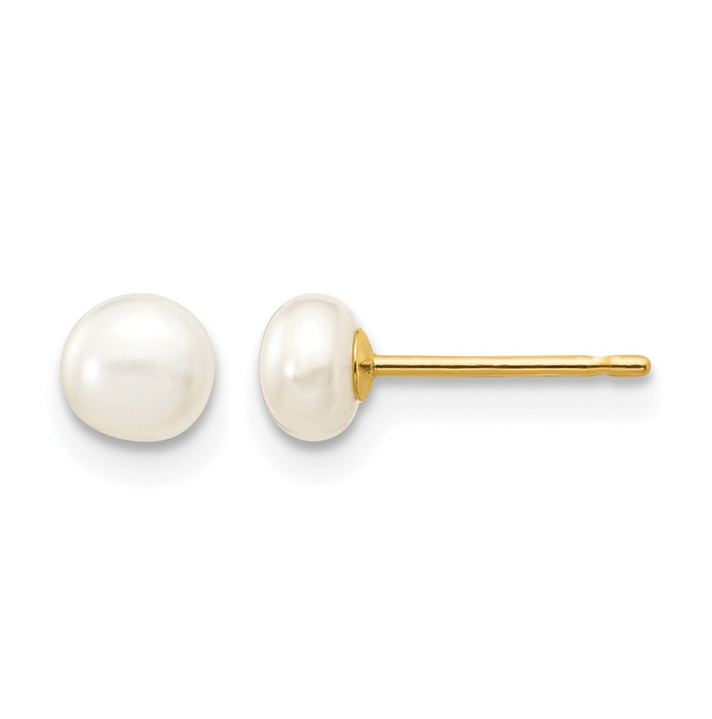 1/20 14K Gold Filled FWC Pearl Stud Post Earrings