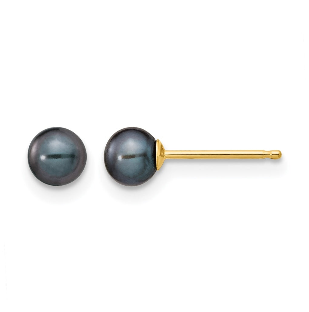 1/20 14K Gold Filled Round FWC Pearl Stud Post Earrings