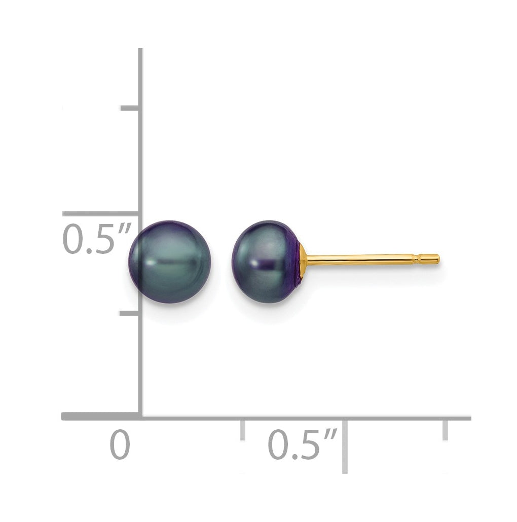 1/20 14K Gold Filled FWC Pearl Stud Post Earrings