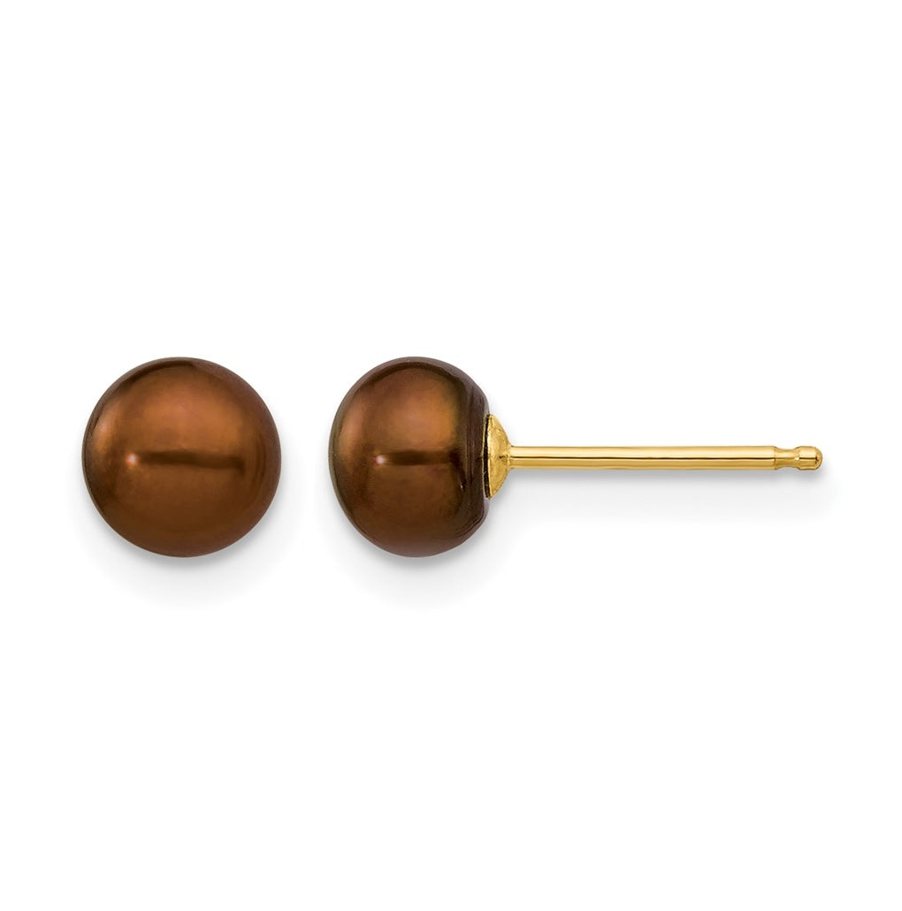 1/20 14K Gold Filled FWC Pearl Stud Post Earrings