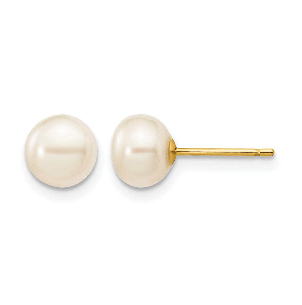1/20 14K Gold Filled FWC Pearl Stud Post Earrings
