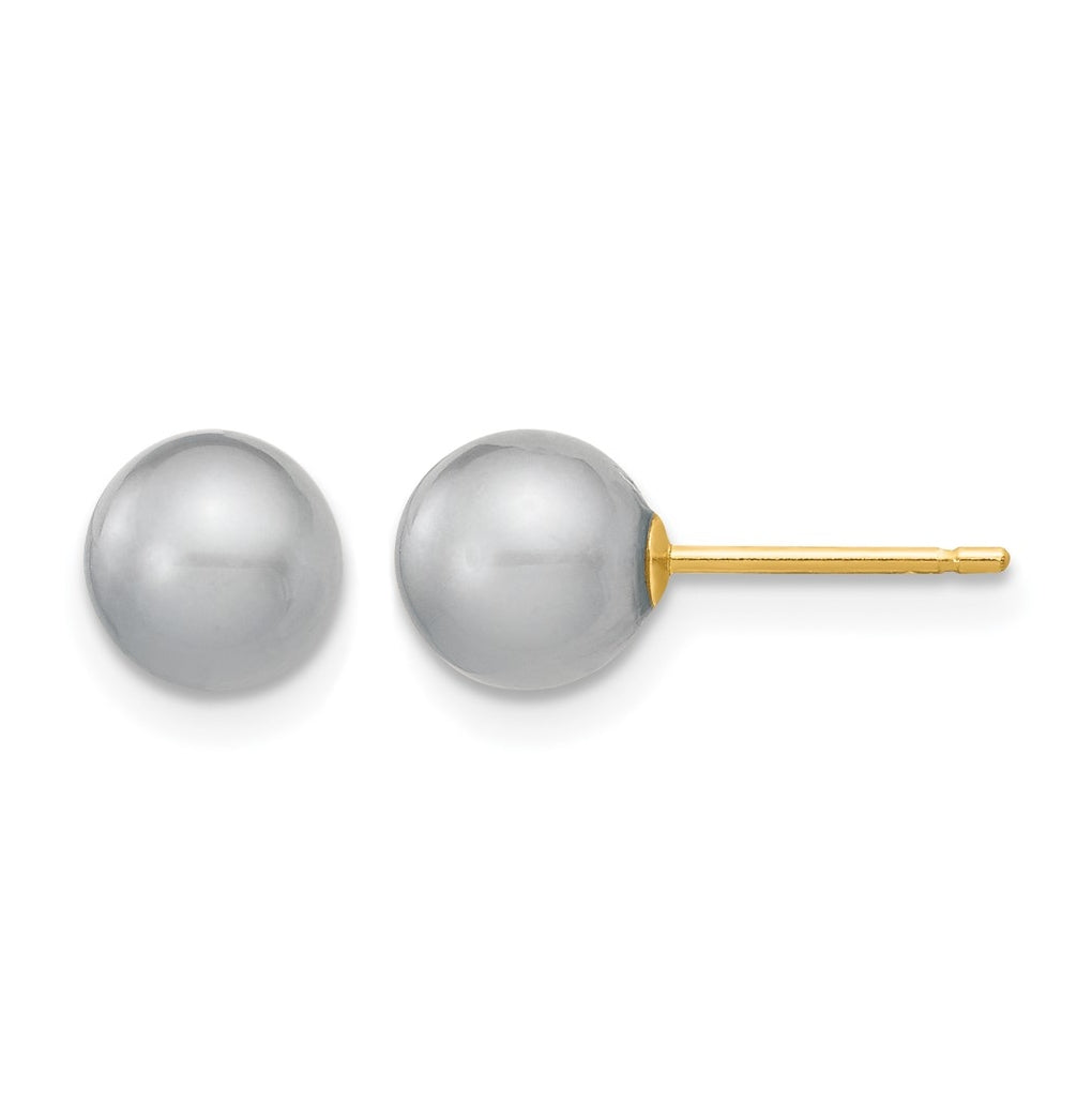 1/20 14K Gold Filled Round FWC Pearl Stud Post Earrings