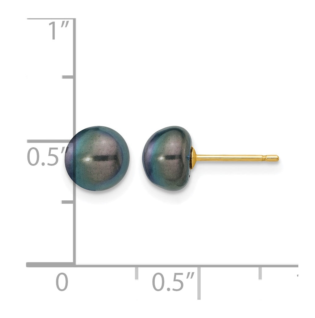 1/20 14K Gold Filled FWC Pearl Stud Post Earrings