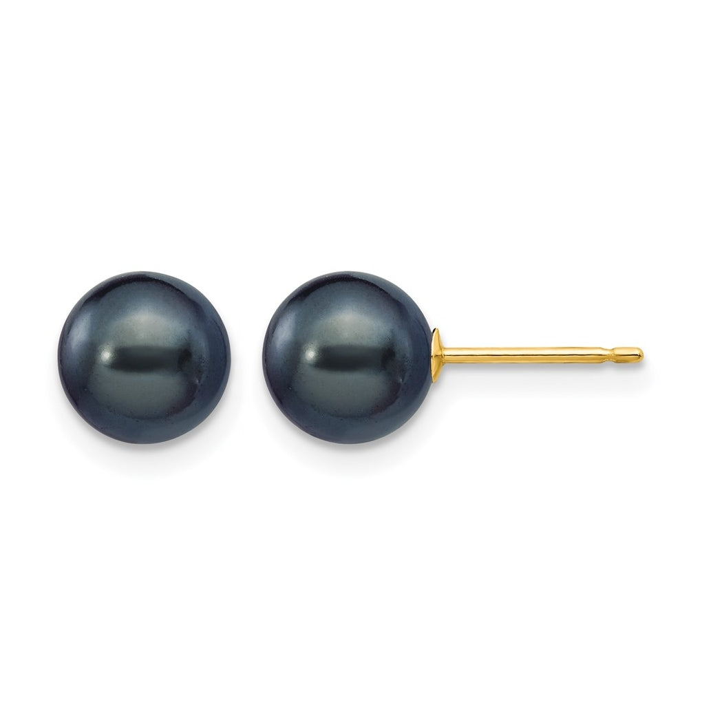 1/20 14K Gold Filled Round FWC Pearl Stud Post Earrings