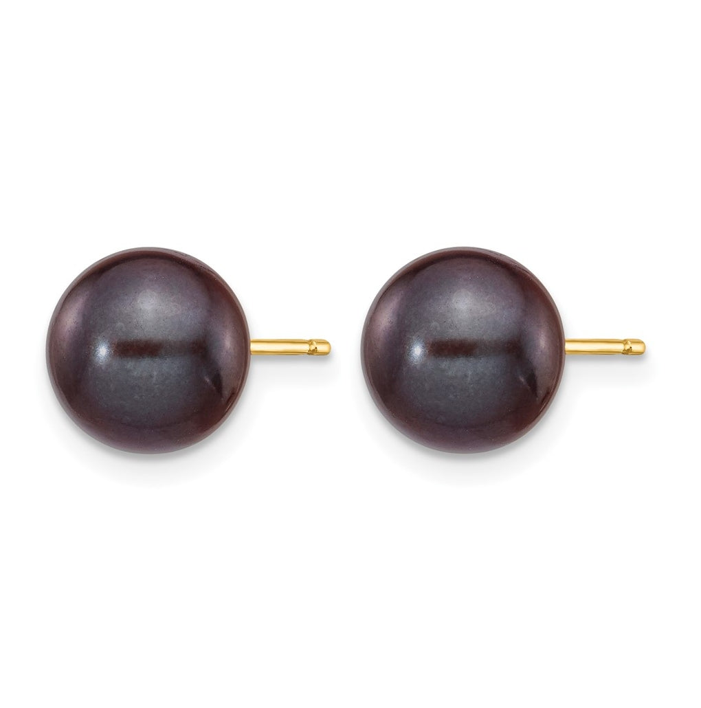 1/20 14K Gold Filled Round FWC Pearl Stud Post Earrings