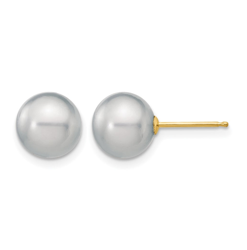 1/20 14K Gold Filled Round FWC Pearl Stud Post Earrings