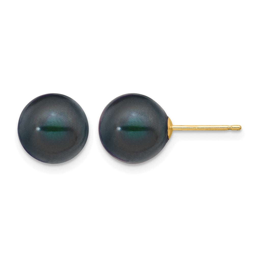 1/20 14K Gold Filled Round FWC Pearl Stud Post Earrings