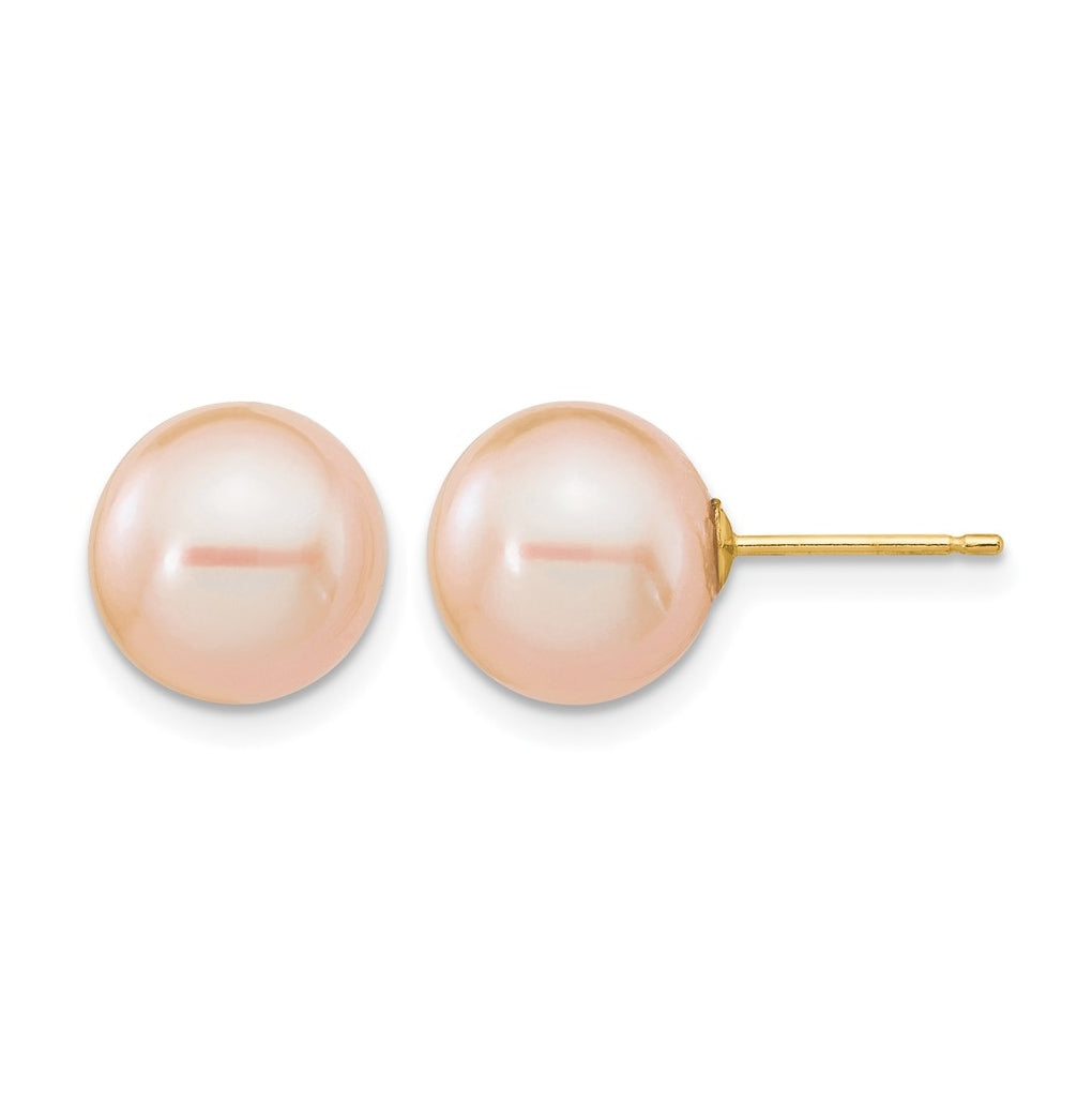 1/20 14K Gold Filled Round FWC Pearl Stud Post Earrings