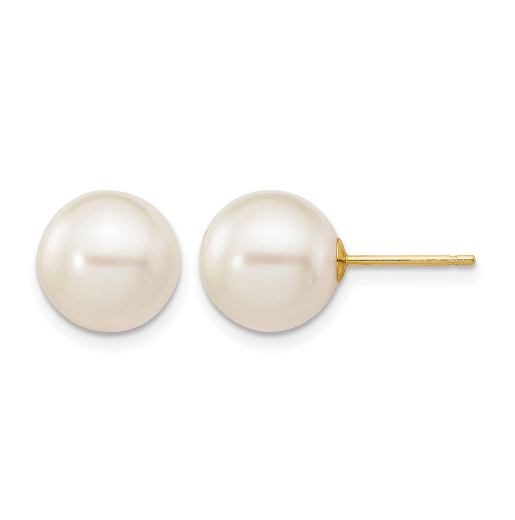 1/20 14K Gold Filled Round FWC Pearl Stud Post Earrings