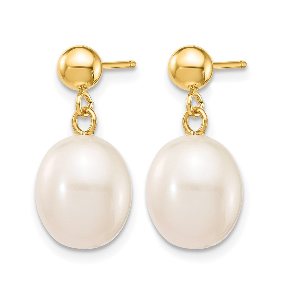 1/20 14K Gold Filled Rice FWC Pearl Post Dangle Earrings