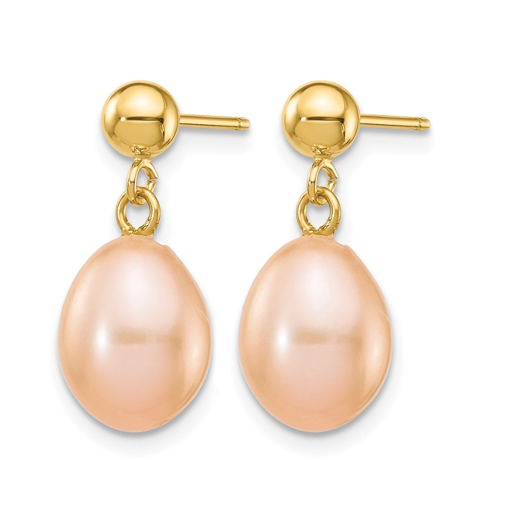 1/20 14K Gold Filled Rice FWC Pearl Post Dangle Earrings