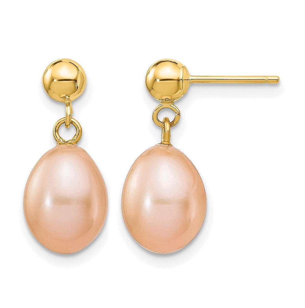 1/20 14K Gold Filled Rice FWC Pearl Post Dangle Earrings