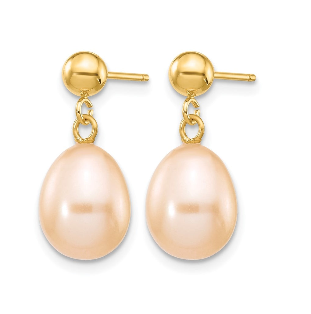 1/20 14K Gold Filled Rice FWC Pearl Post Dangle Earrings