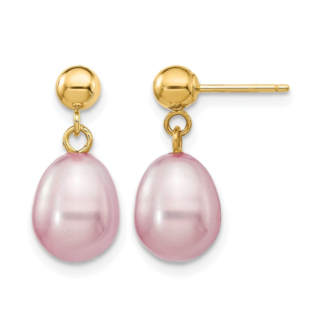 1/20 14K Gold Filled Rice FWC Pearl Post Dangle Earrings