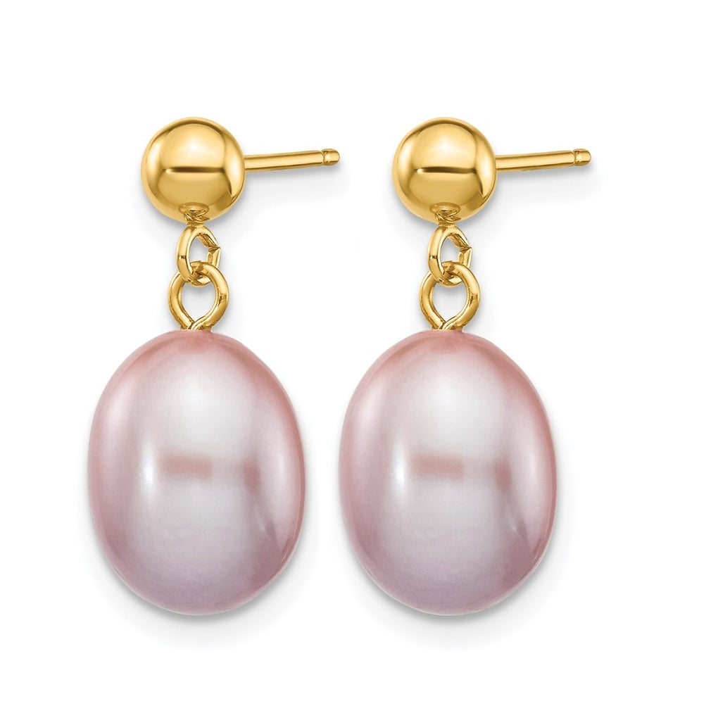 1/20 14K Gold Filled Rice FWC Pearl Post Dangle Earrings