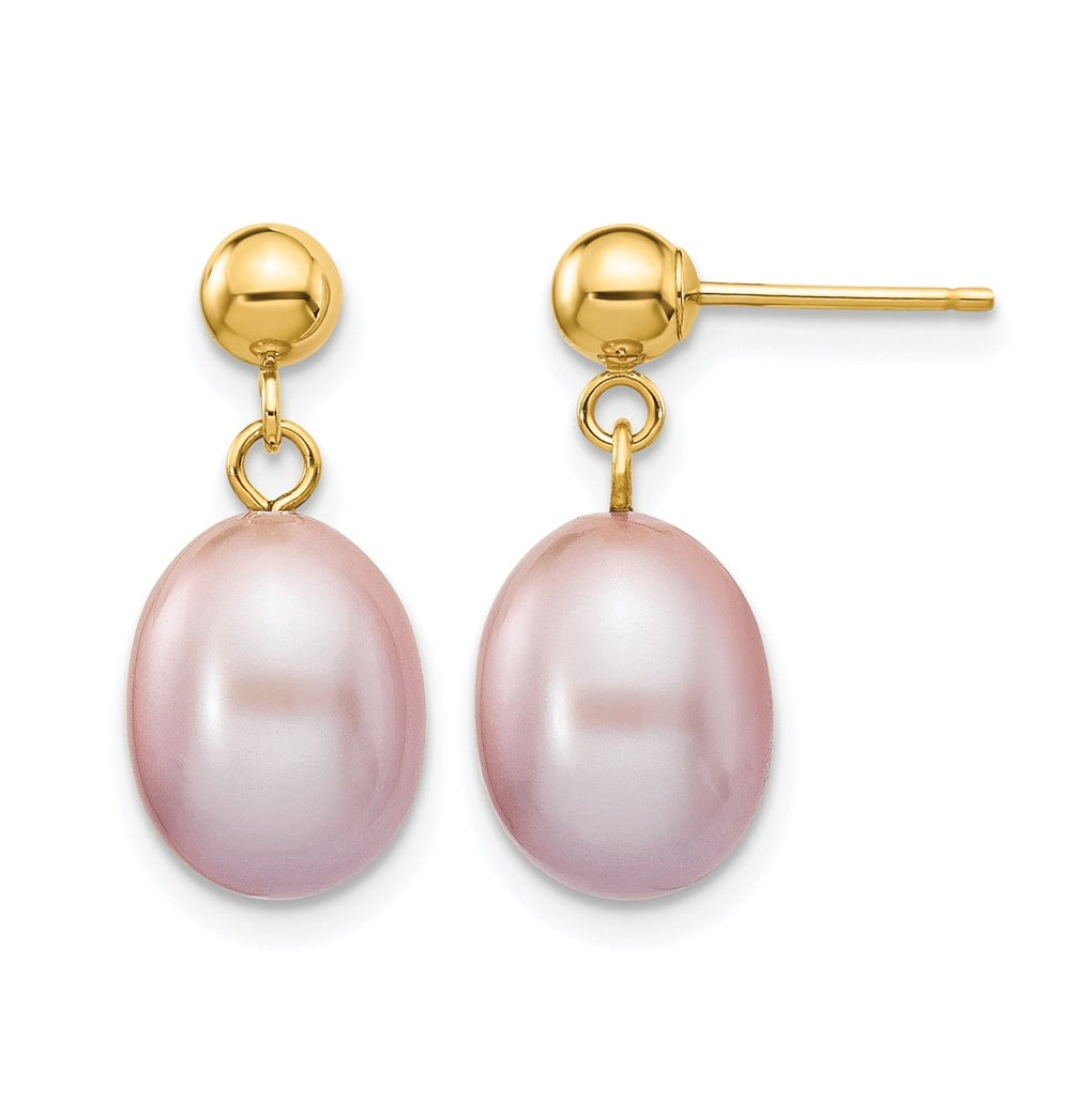 1/20 14K Gold Filled Rice FWC Pearl Post Dangle Earrings