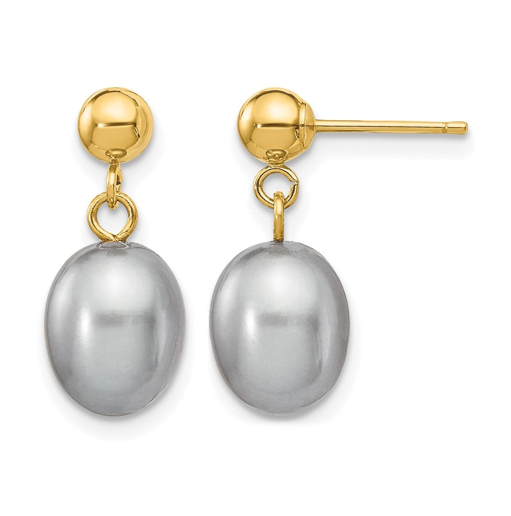 1/20 14K Gold Filled Rice FWC Pearl Post Dangle Earrings