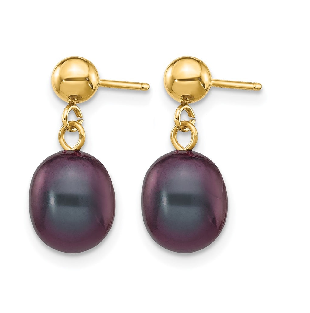1/20 14K Gold Filled Rice FWC Pearl Post Dangle Earrings