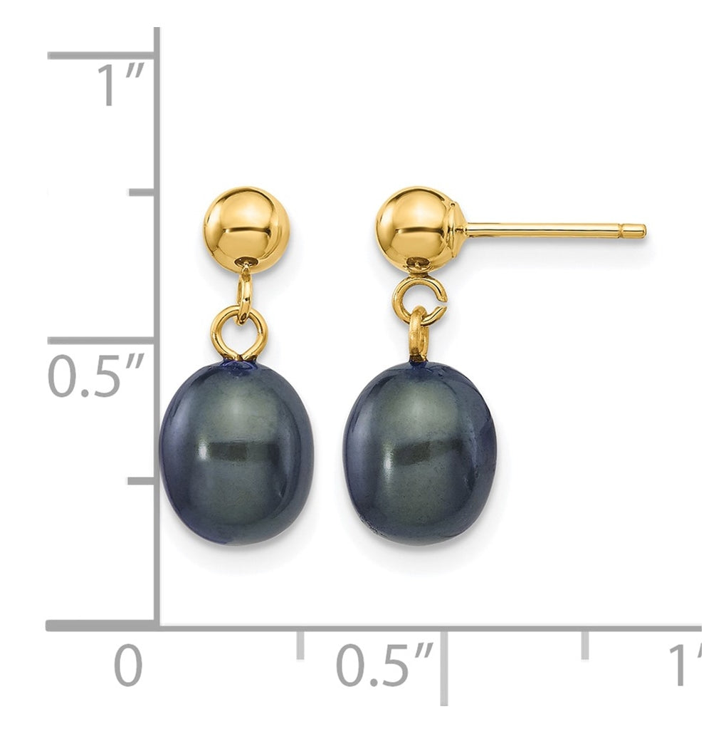 1/20 14K Gold Filled Rice FWC Pearl Post Dangle Earrings