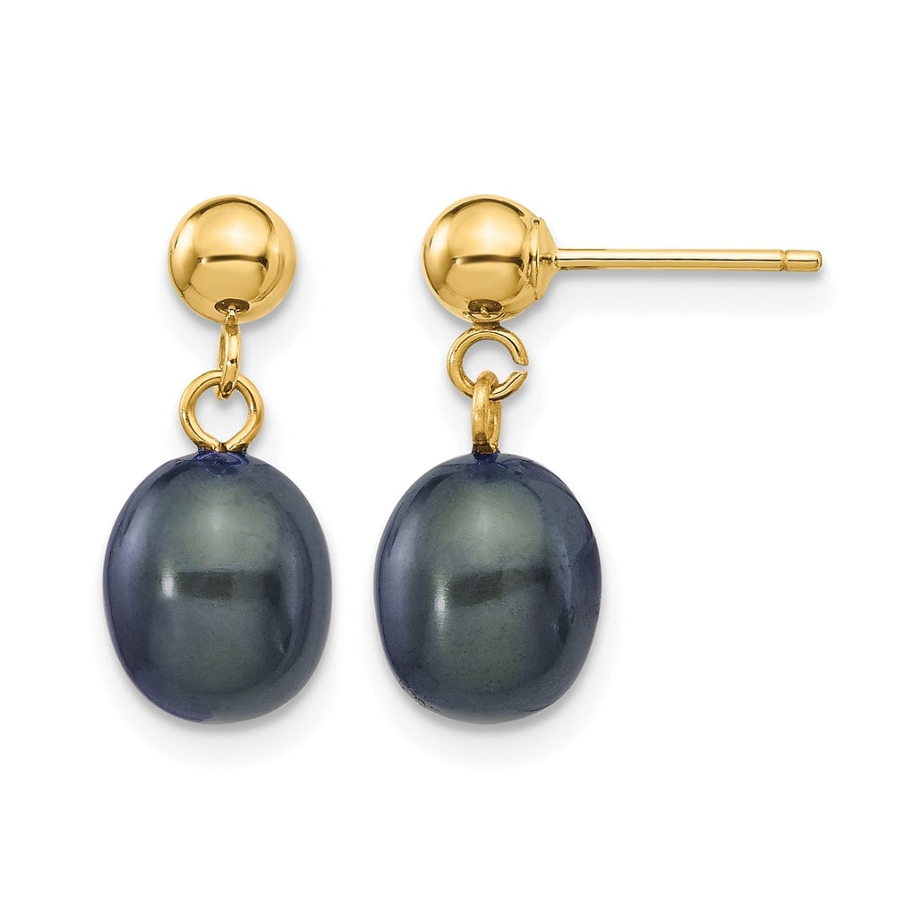1/20 14K Gold Filled Rice FWC Pearl Post Dangle Earrings