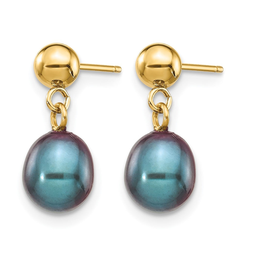 1/20 14K Gold Filled Rice FWC Pearl Post Dangle Earrings