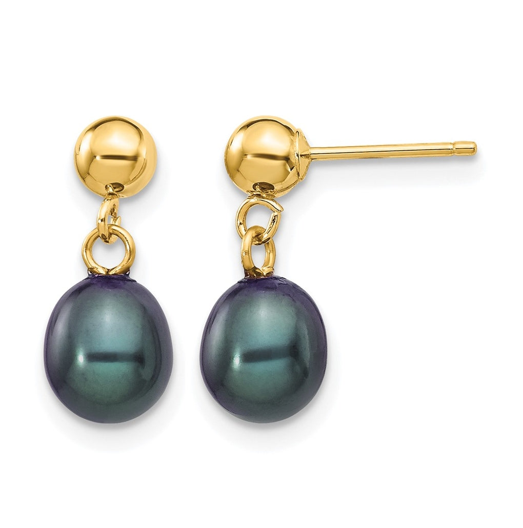1/20 14K Gold Filled Rice FWC Pearl Post Dangle Earrings