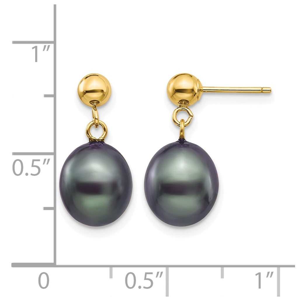 1/20 14K Gold Filled Rice FWC Pearl Post Dangle Earrings