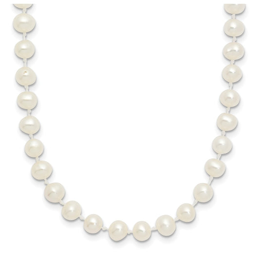 1/20 14K Gold Filled 4-5mm White Semi Round Freshwater Culture Pearl Necklace
