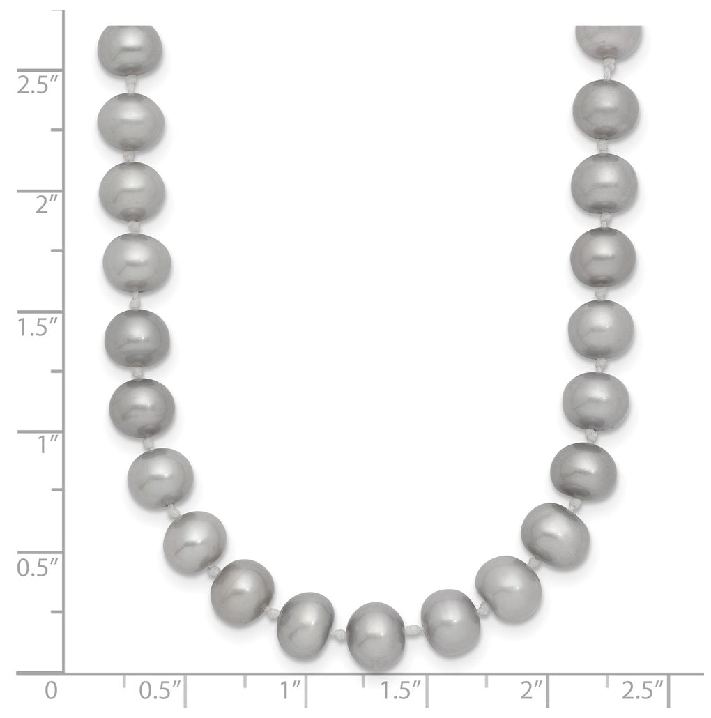 1/20 14K Gold Filled Near Round Grey FWC Pearl Necklace