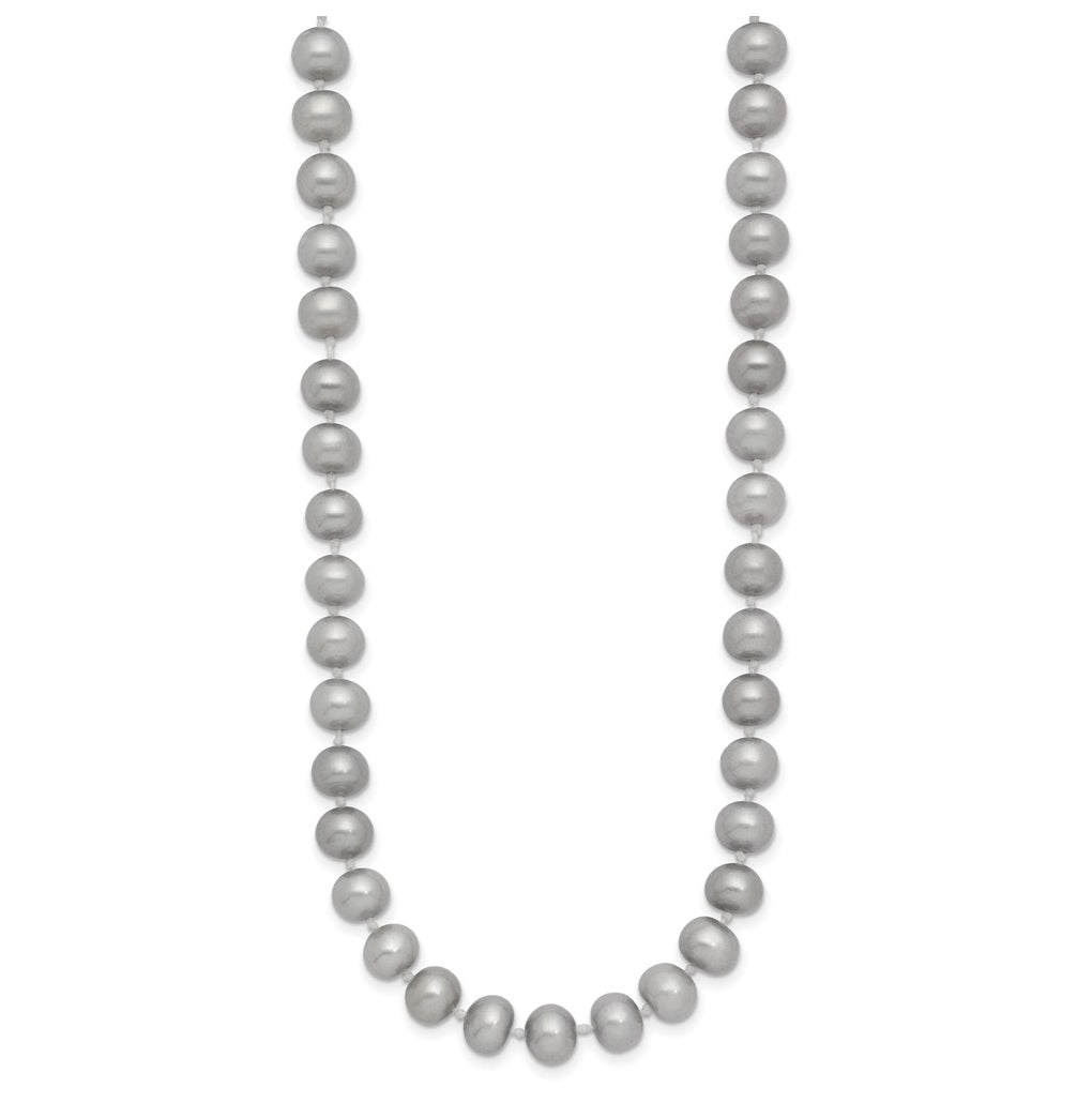 1/20 14K Gold Filled Near Round Grey FWC Pearl Necklace