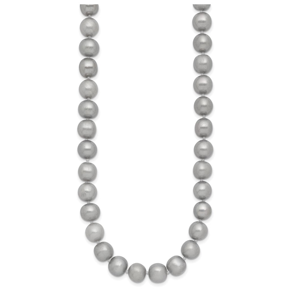 1/20 14K Gold Filled Near Round Grey FWC Pearl Necklace