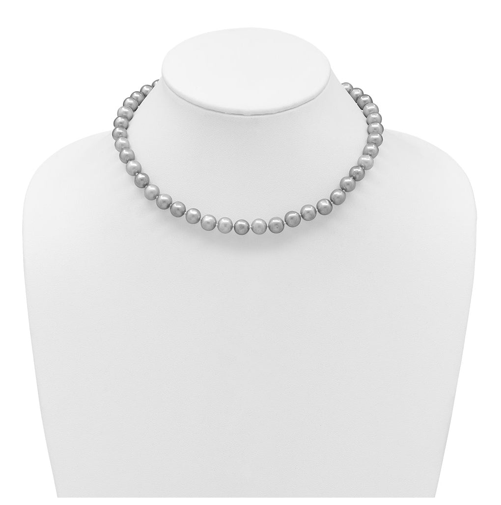 1/20 14K Gold Filled Near Round Grey FWC Pearl Necklace