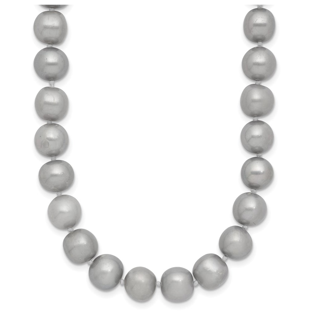 1/20 14K Gold Filled Near Round Grey FWC Pearl Necklace