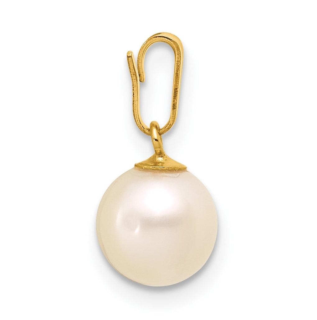 1/20 14K Gold Filled 7-8mm Round White Freshwater Culture Pearl Pendant