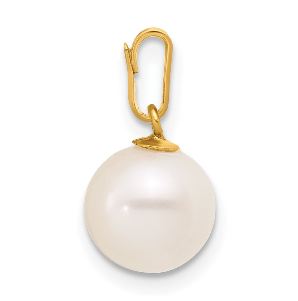 1/20 14K Gold Filled 8-9mm Round White Freshwater Culture Pearl Pendant