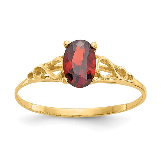 14K Yellow Gold Madi K Synthetic Garnet Ring