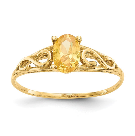 14K Yellow Gold Madi K Synthetic Citrine Ring