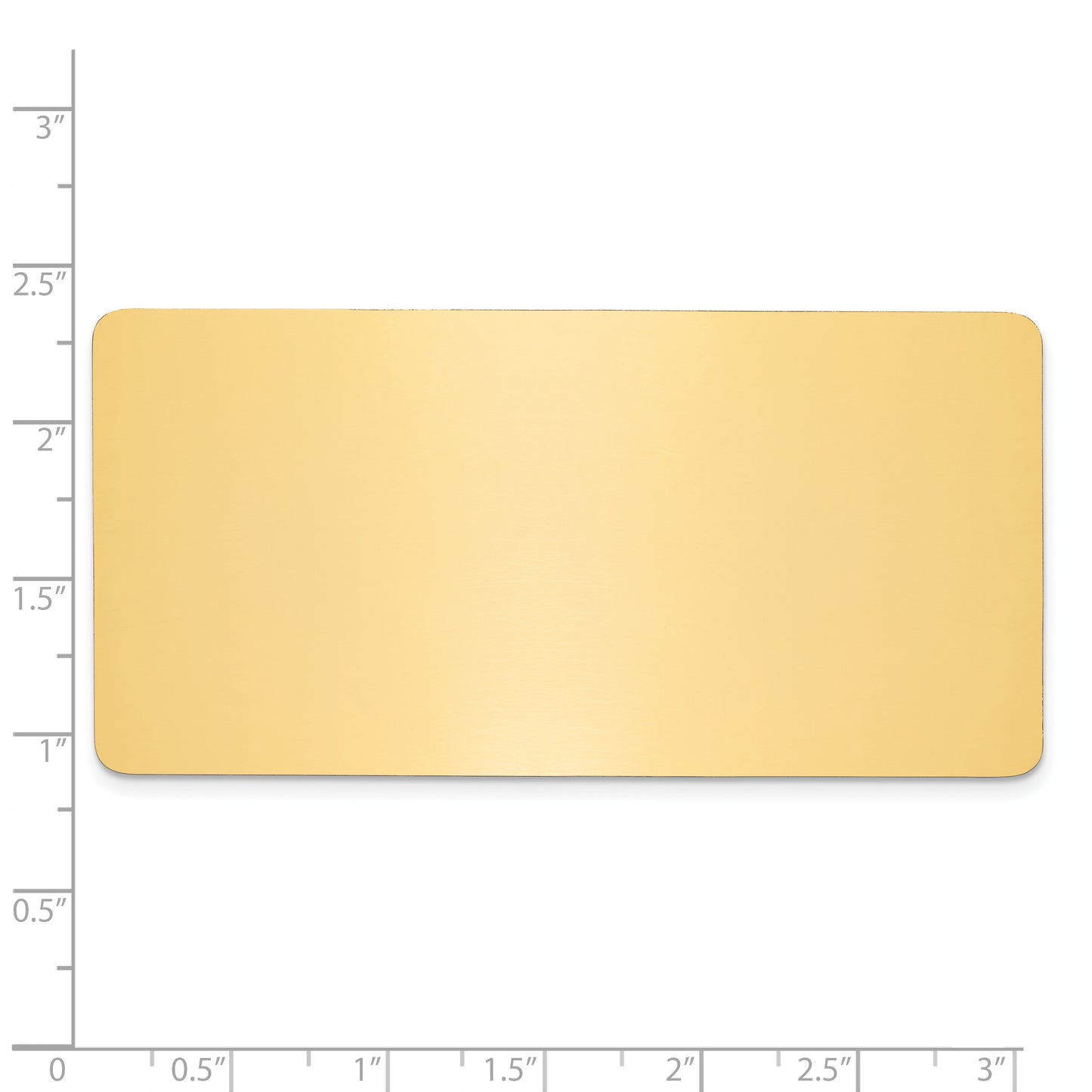1 1/2 x 3 Polished Brass Single Plate