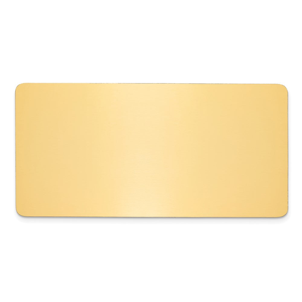 1 1/2 x 3 Polished Brass Single Plate