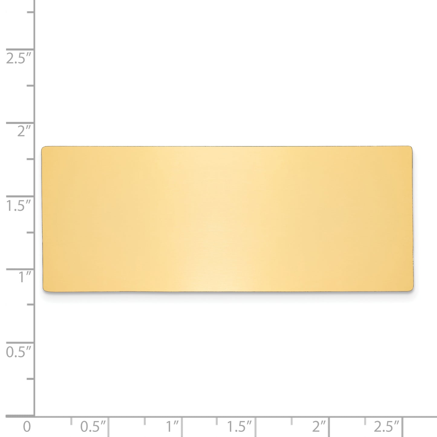 1 X 2 1/2 Polished Brass Single Plate